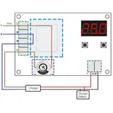 ماژول کنترل شارژ باتری ups و اتومبیل ،دیجیتال و قابل تنظیم دقیق ولتاژ شارژ بیشینه و کمینه