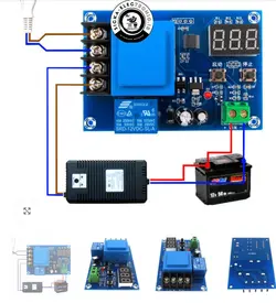 ماژول کنترل شارژ باتری ups و اتومبیل ،دیجیتال و قابل تنظیم دقیق ولتاژ شارژ بیشینه و کمینه