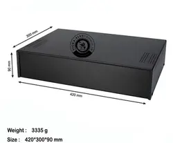 باکس الکترونیکی تمام فلزی مناسب انواع پروژه های الکترونیکی اینورتر،تغذیه،آمپلی فایر /باکس تمام فلزی با رنگ الکترواستاتیکی و کوره ای به رنگ های مشکی یا کرم(سفید)/ ۴۲۰*۳۰۰*۹۰ میلی متر