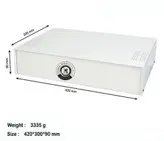 باکس الکترونیکی تمام فلزی مناسب انواع پروژه های الکترونیکی اینورتر،تغذیه،آمپلی فایر /باکس تمام فلزی با رنگ الکترواستاتیکی و کوره ای به رنگ های مشکی یا کرم(سفید)/ ۴۲۰*۳۰۰*۹۰ میلی متر