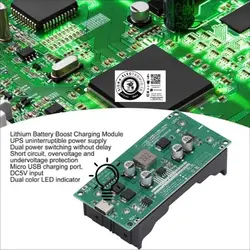 ماژول یو پی اس ۱۲ ولت مناسب دوربین و مودم و کارت خوان ۱۲ ولت مدل BAT2-12v/همراه جاباتری دوتایی لیتیومی ۱۸۶۵۰ نمونه با کیفیت/ دارای شارژر باتری با ورودی شارژر type-c و یو پی اس (UPS) با خروجی 12 ولت – تغذیه بدون وقفه با پورت شارژ type-c مناسب دوربین و مودم ۱۲ ولت