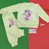 بلوز شلوار دخترانه طرح دختران موتور سوار