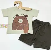 ست تیشرت شلوارک طرح خرس نمدی