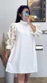 شومیز (مانتو) زنانه بابوس دو نخ اعلا گلدوزی