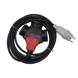 سه راهی و سیم سیار صنعتی ۳۰ متری کابل ۲ در ۴