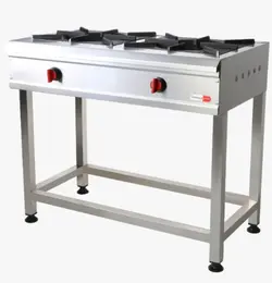 اجاق گاز خورشی دو شعله با پایه استیل