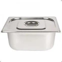 بن ماری 1/2 استیل ضخیم 0.7 با درب استیل - عمق 10 سانتیمتر