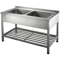 سینک استیل در ابعاد 90*60*150 با ضخامت 0/8