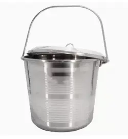 سطل استیل ظرفیت ۵ لیتر درب دار