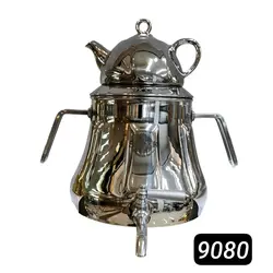 کتری قوری استیل فوق ضخیم ورق یک و نیم میل کف چدن 6لیتری برند(اس لوکس)کد 9080
