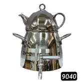 کتری قوری استیل ورق یک میل ضخیم 4لیتری برند (اس لوکس) کد 9040