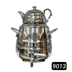 کتری قوری استیل ورق یک میل ضخیم کف چدن 6 لیتری برند (اس لوکس) کد 9013