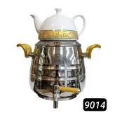 کتری قوری استیل ورق یک میل ضخیم کف چدن 6 لیتری برند (اس لوکس )کد 9014