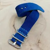 بند ناتو چرم طبیعی گاوی بند ساعت اسپورت چرمی دستدوز