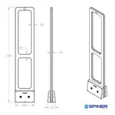 گیت فروشگاهی سه آنتن AM باریک ELF