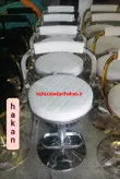 صندلی اپن کانترجزیره بار مدل زیمر پشت دار کروم