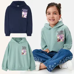 هودی دخترانه اس الیور طرح گل دار پولک دوزی