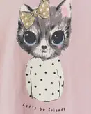 تی شرت دخترانه اچ اند ام طرح گربه