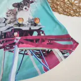 تی شرت دخترانه اچ اند ام طرح سگ و گربه(کات لیبل)