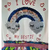 پیراهن دخترانه بوبولی مدل رنگین کمان پولک برگردان