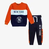 ست دورس پسرانه طرح NY دورنگ(قواره کوچک) نارنجی طوسی