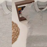 پولوشرت دخترانه مدل طوسی ساده(قواره کوچک)