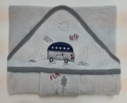 حوله نوزادی 2 تکه طرح رایلی