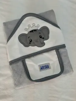 حوله نوزادی 2 تکه طرح فیل