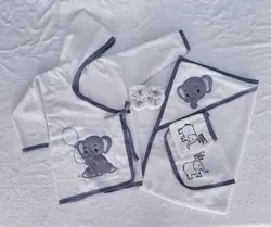 حوله نوزادی 5 تکه طرح فیل