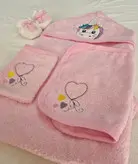 حوله نوزادی ۵ تکه طرح یونیکورن صورتی