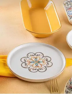 سرویس غذاخوری چینی لبه دار 27 پارچه اجار ترکیه