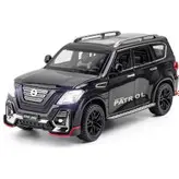 ماکت ماشین فلزی نیسان پاترول 2020 عقب کش 6 درب بازشو صداوچراغ دار برندچژی فله