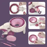 ماشین بافندگی همراه با کاموا و ابزار