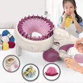 ماشین بافندگی همراه با کاموا و ابزار