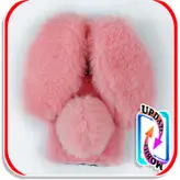 قاب خزدار خرگوشی پشمالو عروسکی مناسب برای گوشی موبایل سامسونگ S21 ULTRA