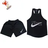 ست رکابی وشلوارک بدنسازی مردانه مدل نایک جردن سبز مشکی