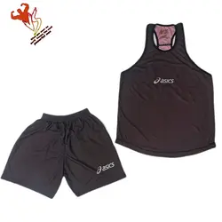 ست رکابی و شلوار بدنسازی مردانه سورمه ای