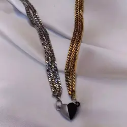 بدلیجات زیورالات ست دوستی گردنبند استیل در رنگ های مختلف کد ۹۰۰۲