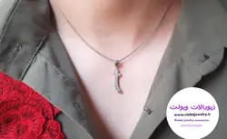 گردنبند شمشیر ذولفقار پلاک زنجیر نقره وزن ۳.۶گرم کد ۵۵۰۳