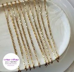 زیورآلات دستبند زنانه استیل آجری طلایی کد ۱۳۵۱