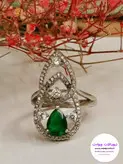 انگشتر نقره زنانه وزن ۵.۷ گرم نگین مخراج ایتالیایی💎