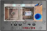سینک ظرفشویی استیل دو لگنه وارداتی