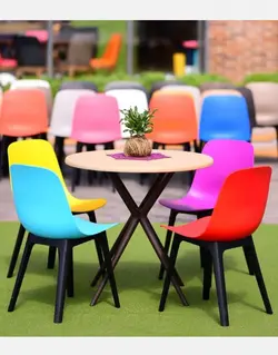 میز و صندلی ناهارخوری سرامیکی تمام پلاستیکی ۴نفره، میز ایپکا، صندلی تیکا، رستوران، فست فود، کافی شاپ، ساندویچی