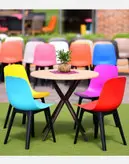 میز و صندلی ناهارخوری سرامیکی تمام پلاستیکی ۴نفره، میز ایپکا، صندلی تیکا، رستوران، فست فود، کافی شاپ، ساندویچی