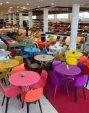 میز و صندلی ناهارخوری سرامیکی تمام پلاستیکی ۴نفره، میز ایپکا، صندلی تیکا، رستوران، فست فود، کافی شاپ، ساندویچی