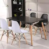 میز و صندلی غذاخوری ۴نفره ایمز پایه چوبی ایفلی آریا