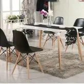 میز و صندلی غذاخوری ۴نفره ایمز پایه چوبی ایفلی آریا