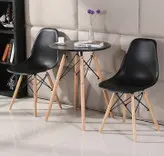 غذاخوری دونفره ایفلی پایه چوبی رستوران/ صندلی کافی شاپ/ ناهارخوری فضای باز