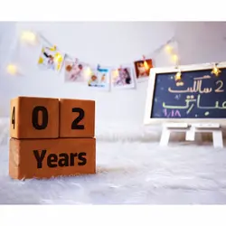 استند رومیزی کودک مدل مکعب تاریخ شمار بسته سه عددی