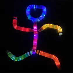 فیجت ضد استرس دنیای سرگرمی های کمیاب مدل پاپ تیوب چراغ دار کد DSK-A553 مجموعه 3 عددی